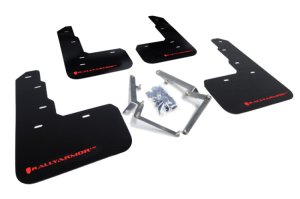 Honda Civic Type R Mud Flap Kit - Rally Armor - UR Black Flap/Red Logo - Black - `17-`22